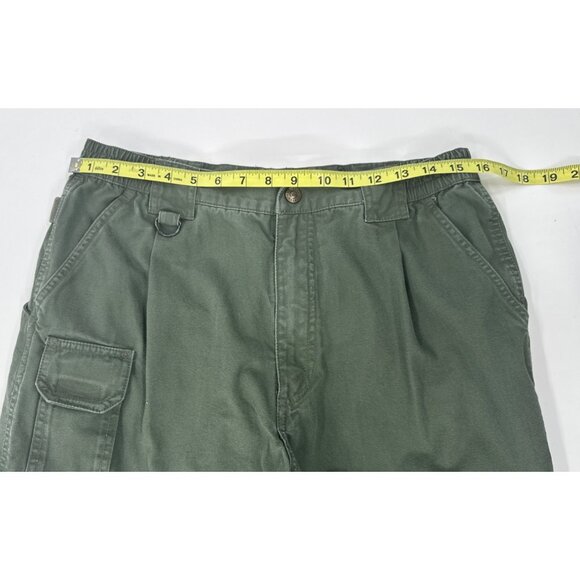 Vintage 5.11 Tactical Cargo Mens Pants 32 Green Uniform 74251 Pleated Straight - Picture 11 of 12